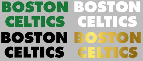 Boston Celtics Team Name Logo Premium DieCut Vinyl Decal PICK COLOR & SIZE
