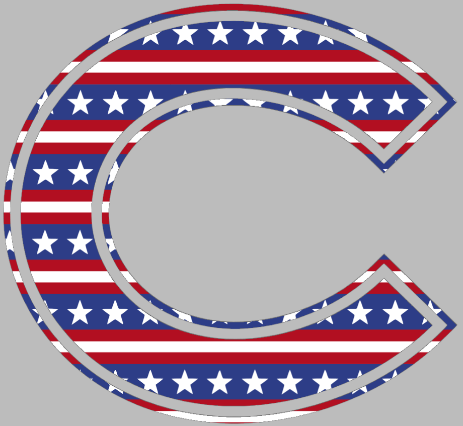 Colgate Raiders Team Logo Stars & Stripes USA American Flag Vinyl Decal PICK SIZE