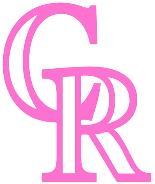 Colorado Rockies Pink Mothers Day Breast Cancer Awareness Team Logo Vinyl Decal PICK SIZE