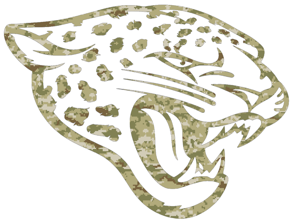 Jacksonville Jaguars Salute to Service Team Logo Camouflage Camo Vinyl Decal PICK SIZE