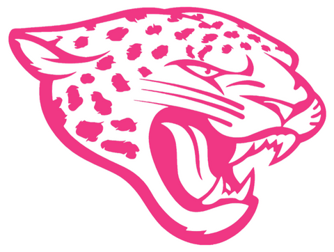 Jacksonville Jaguars Team Logo HOT PINK Premium DieCut Vinyl Decal PICK SIZE