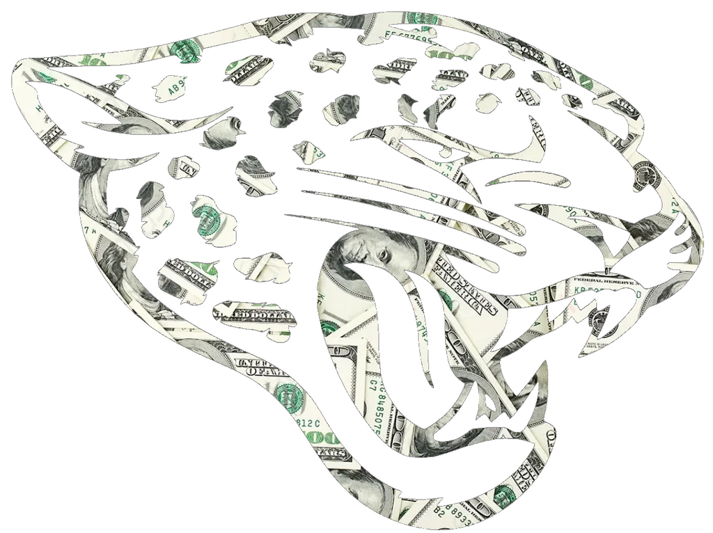 Jacksonville Jaguars Money Print Team Logo Premium DieCut Vinyl Decal PICK SIZE