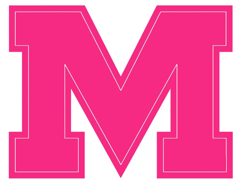 Ole Miss Mississippi Rebels HOT PINK M Logo Premium DieCut Vinyl Decal PICK SIZE