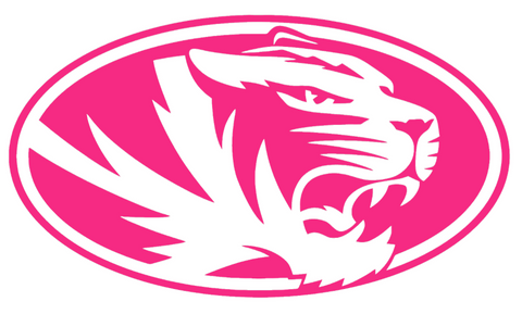 Missouri Tigers Mizzou HOT PINK Team Logo Premium DieCut Vinyl Decal PICK SIZE