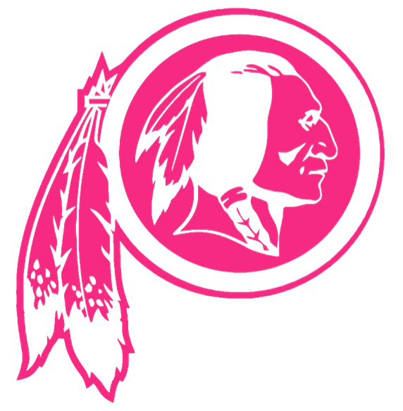 Washington Redskins Hot Pink Breast Cancer Awareness Premium DieCut Vinyl Decal PICK SIZE