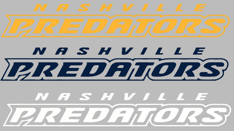 Nashville Predators Team Name Logo Premium DieCut Vinyl Decal PICK COLOR & SIZE