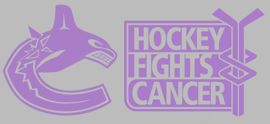 Vancouver Canucks Purple Cancer Awareness Premium DieCut Vinyl Decal PICK SIZE