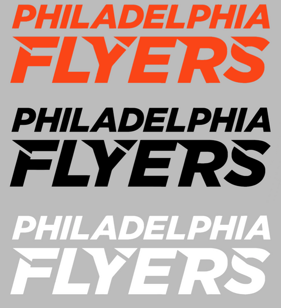 Philadelphia Flyers Team Name Logo Premium DieCut Vinyl Decal PICK COLOR & SIZE