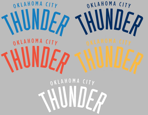 Oklahoma City Thunder Team Name Logo Premium DieCut Vinyl Decal PICK COLOR & SIZE
