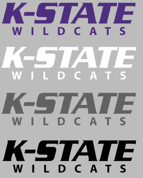 Kansas State Wildcats Team Name Logo Premium DieCut Vinyl Decal PICK COLOR & SIZE
