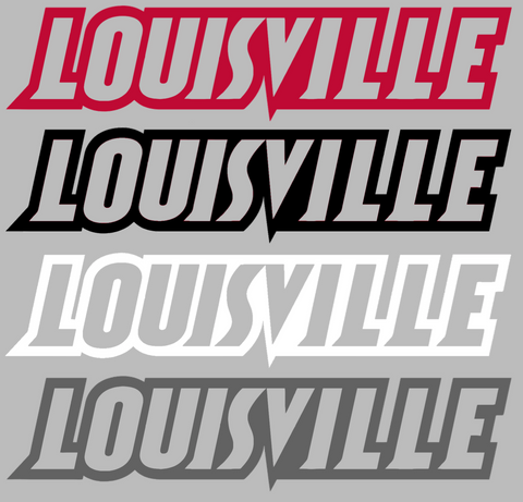 Louisville Cardinals Team Name Logo Premium DieCut Vinyl Decal PICK COLOR & SIZE