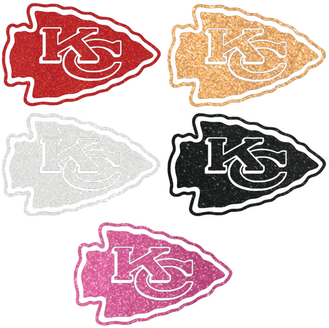 Kansas City Chiefs Metallic Sparkle Logo Premium DieCut Vinyl Decal PICK COLOR & SIZE