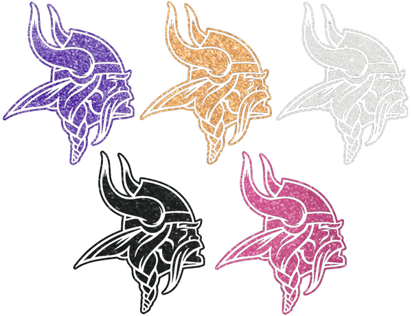 Minnesota Vikings Metallic Sparkle Team Logo Premium DieCut Vinyl Decal PICK COLOR & SIZE