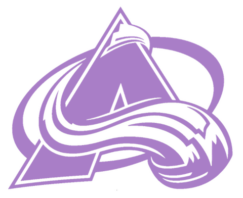 Colorado Avalanche Team Logo Purple Cancer Awareness Premium DieCut Vinyl Decal PICK SIZE