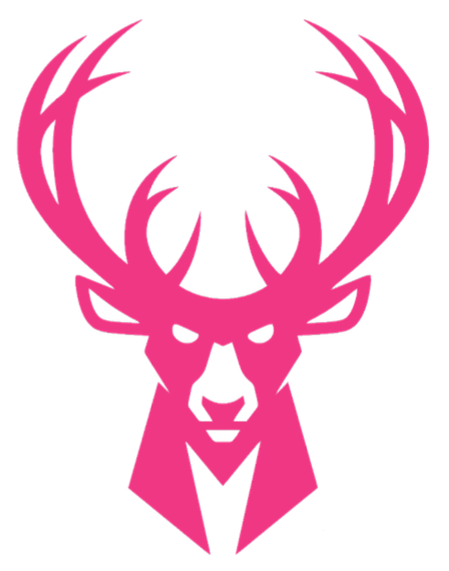 Milwaukee Bucks HOT PINK Team Logo Premium DieCut Vinyl Decal PICK SIZE