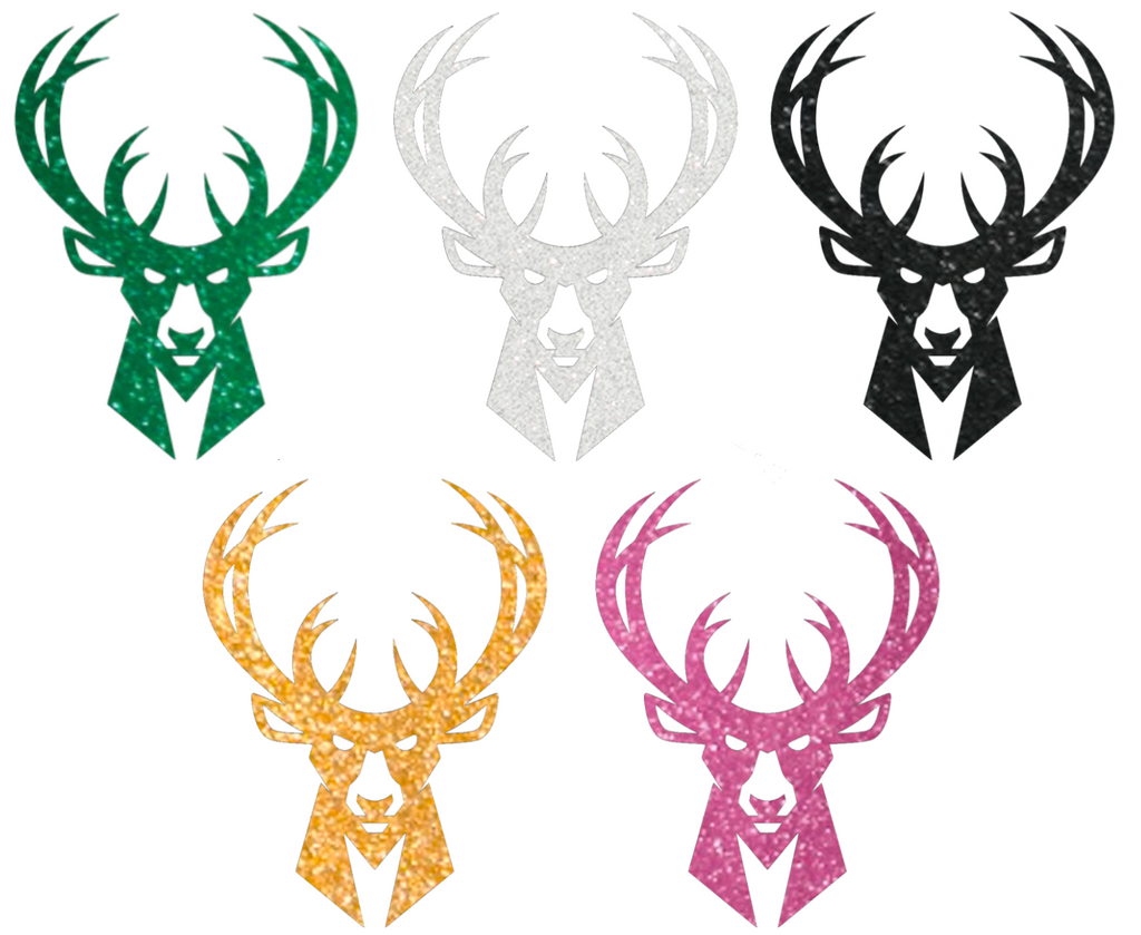 Milwaukee Bucks Metallic Sparkle Logo Premium DieCut Vinyl Decal PICK COLOR & SIZE