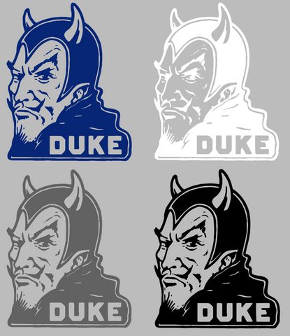 Duke Blue Devils Retro Throwback Logo Premium DieCut Vinyl Decal PICK COLOR & SIZE