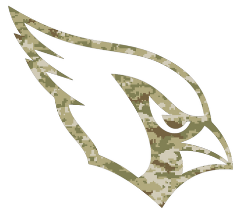 Arizona Cardinals Salute to Service Team Logo Camouflage Camo Vinyl Decal PICK SIZE