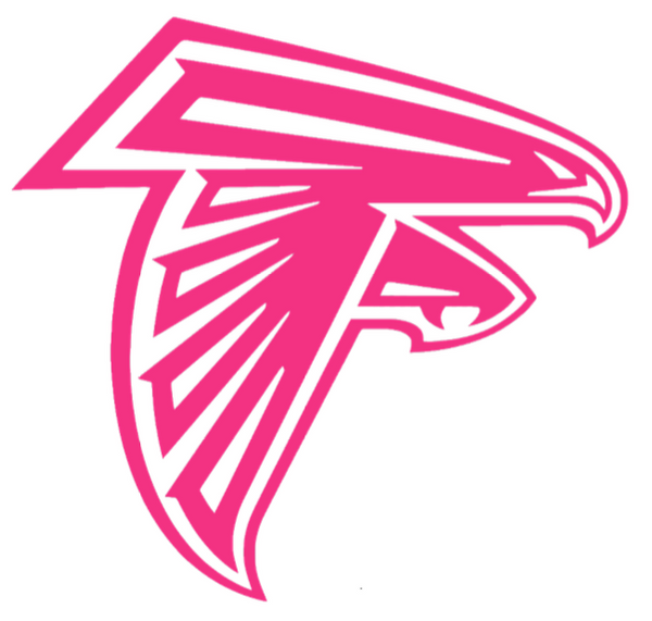 Atlanta Falcons HOT PINK Team Logo Premium DieCut Vinyl Decal PICK SIZE