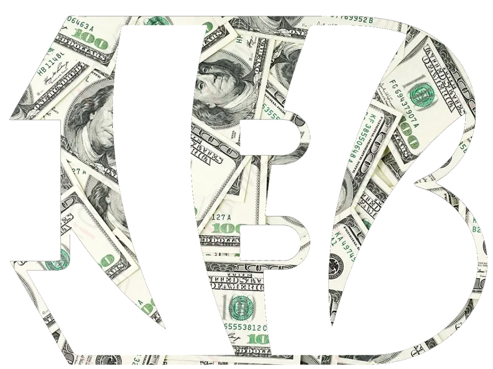 Cincinnati Bengals Money Print Team Logo Premium DieCut Vinyl Decal PICK SIZE