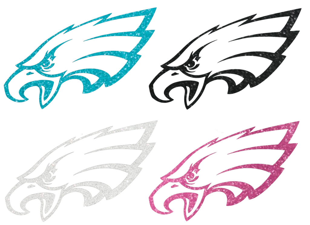 Philadelphia Eagles Metallic Sparkle Team Logo Premium DieCut Vinyl Decal PICK COLOR & SIZE