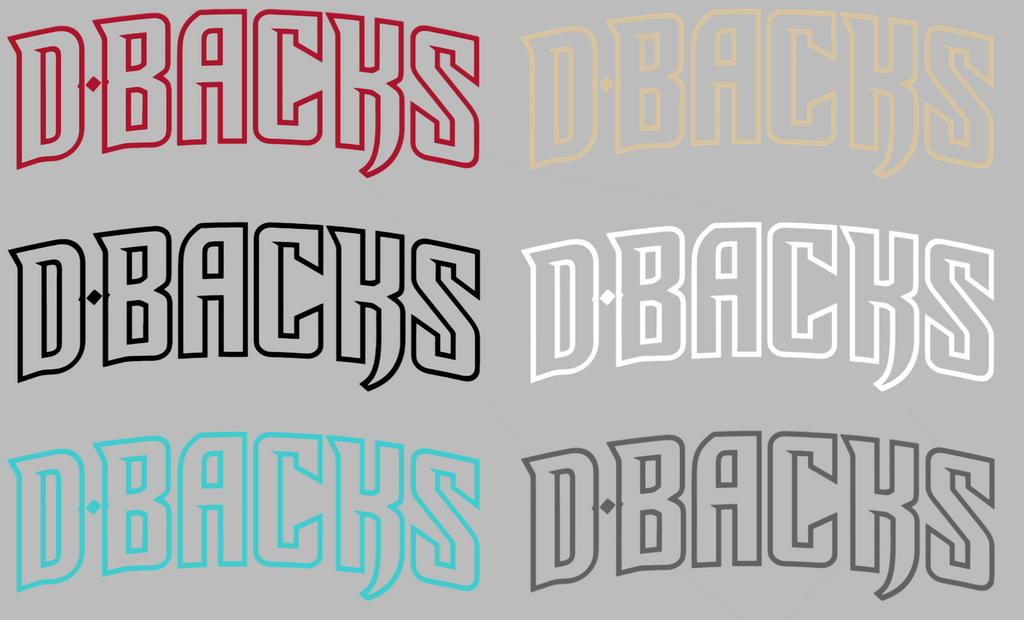 Arizona Diamondbacks Team Name Logo Premium DieCut Vinyl Decal PICK COLOR & SIZE