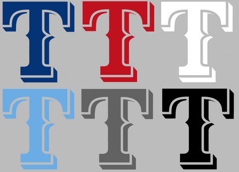 Texas Rangers Team Logo Premium DieCut Vinyl Decal PICK COLOR & SIZE