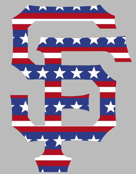 San Francisco Giants Stars & Stripes Team Logo USA American Flag Vinyl Decal PICK SIZE