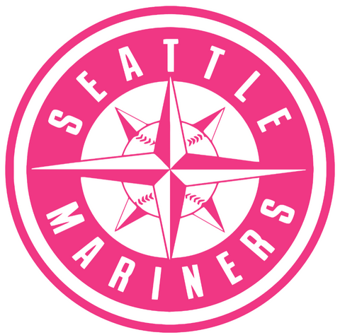 Seattle Mariners Hot Pink Alternate Logo Premium DieCut Vinyl Decal PICK SIZE