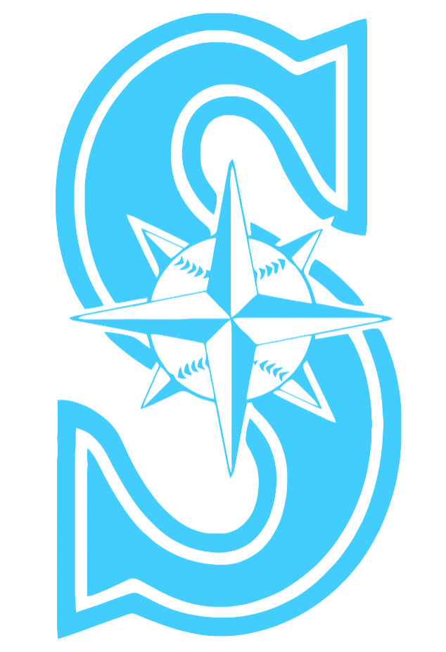 Seattle Mariners Light Blue Fathers Day Prostate Cancer Awareness Team Logo Vinyl Decal PICK SIZE