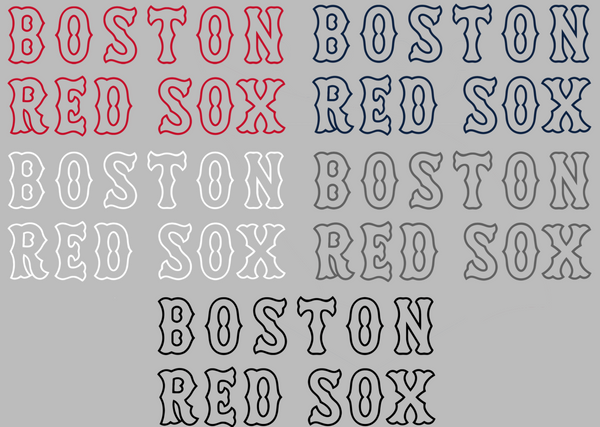 Boston Red Sox Team Name Logo Logo Premium DieCut Vinyl Decal PICK COLOR & SIZE