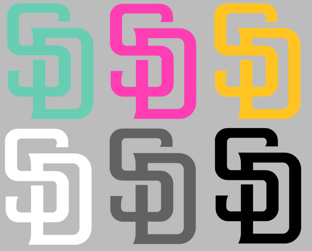 San Diego Padres City Connect SD Logo Premium DieCut Vinyl Decal PICK COLOR & SIZE