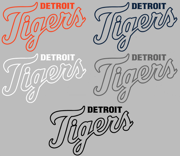 Detroit Tigers Team Name Logo Premium DieCut Vinyl Decal PICK COLOR & SIZE