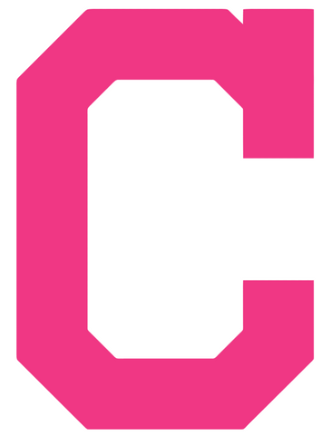 Cleveland Indians Hot Pink C Logo Premium DieCut Vinyl Decal PICK SIZE