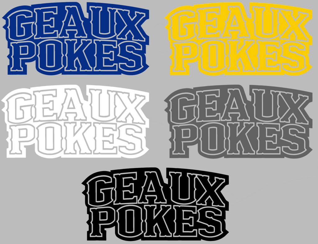 McNeese State Cowboys Geaux Pokes Logo Premium DieCut Vinyl Decal PICK COLOR & SIZE