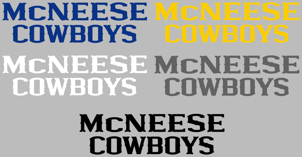 McNeese State Cowboys Team Name Logo Premium DieCut Vinyl Decal PICK COLOR & SIZE