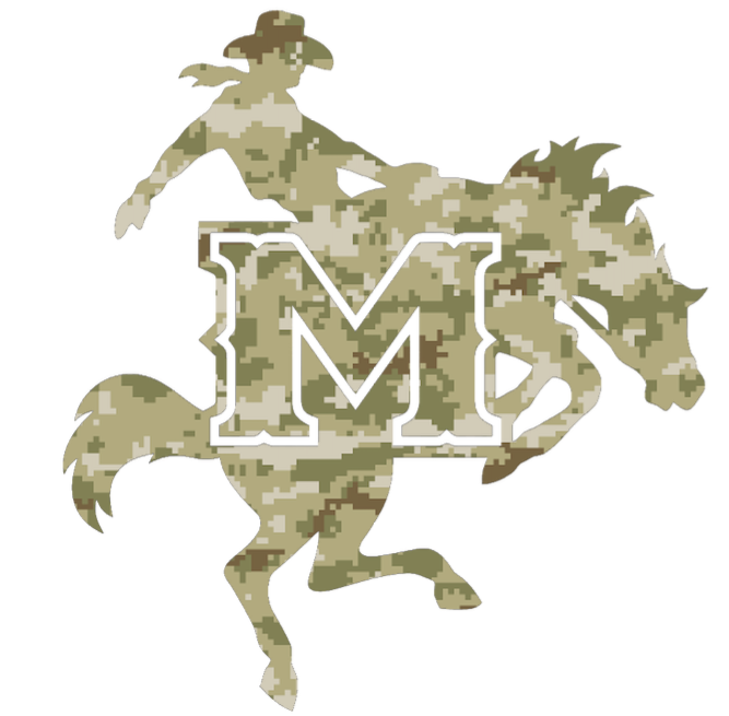 McNeese State Cowboys Team Logo Salute to Service Camouflage Camo Vinyl Decal PICK SIZE