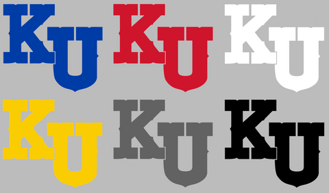 Kansas Jayhawks Retro Throwback KU Logo Premium DieCut Vinyl Decal PICK COLOR & SIZE
