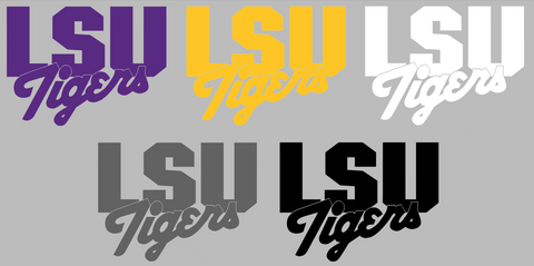 LSU Tigers Retro Throwback Logo Premium DieCut Vinyl Decal PICK COLOR & SIZE
