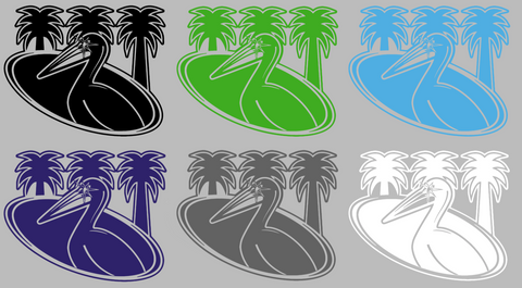 Tampa Bay Rays City Connect Palm Trees Pelican Logo Premium DieCut Vinyl Decal PICK COLOR & SIZE