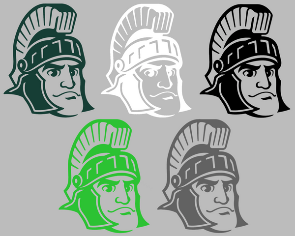 Michigan State Spartans Sparty Mascot Logo Premium DieCut Vinyl Decal PICK COLOR & SIZE