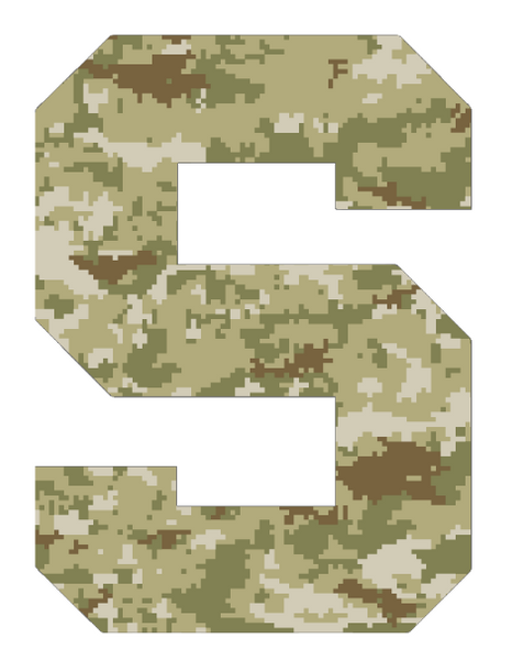 Michigan State Spartans Team Logo Salute to Service Camouflage Camo Vinyl Decal PICK SIZE