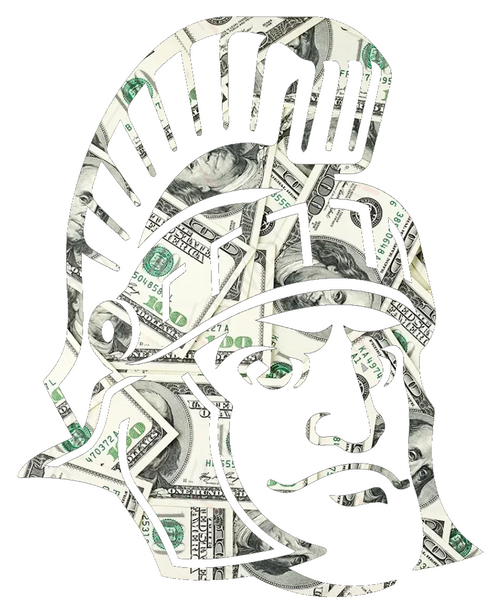 Michigan State Spartans Mascot Logo Money Print Premium DieCut Vinyl Decal PICK SIZE
