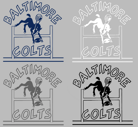 Indianapolis Colts Retro Throwback Baltimore Logo Premium DieCut Vinyl Decal PICK COLOR & SIZE