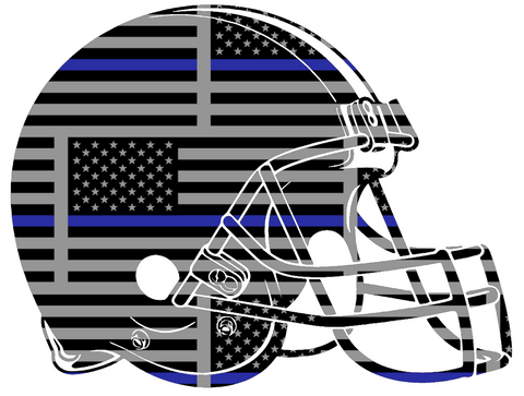 Cleveland Browns Thin Blue Line Team Logo American Flag Premium DieCut Vinyl Decal PICK SIZE
