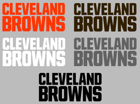 Cleveland Browns Team Name Logo Premium DieCut Vinyl Decal PICK COLOR & SIZE