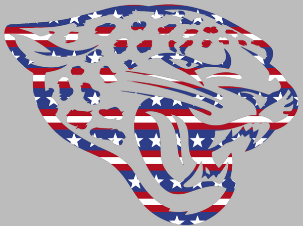Jacksonville Jaguars Stars & Stripes Team Logo USA American Flag Vinyl Decal PICK SIZE