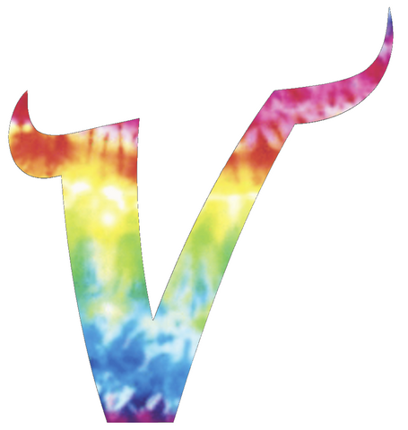 Minnesota Vikings Crucial Catch Cancer V Logo Tie Dye Vinyl Decal PICK SIZE