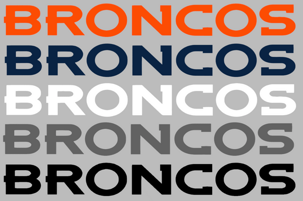 Denver Broncos Team Name Logo Premium DieCut Vinyl Decal PICK COLOR & SIZE