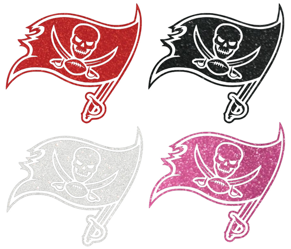 Tampa Bay Buccaneers Metallic Sparkle Team Logo Premium DieCut Vinyl Decal PICK COLOR & SIZE